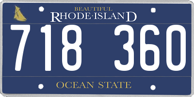 RI license plate 718360