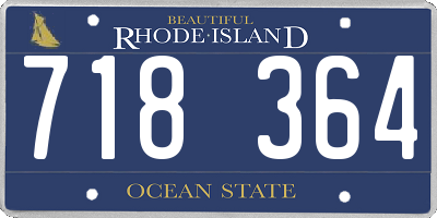 RI license plate 718364