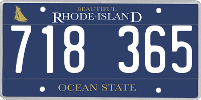 RI license plate 718365