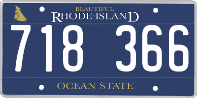 RI license plate 718366