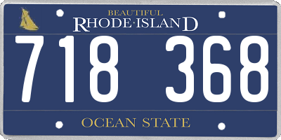 RI license plate 718368