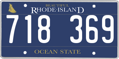 RI license plate 718369