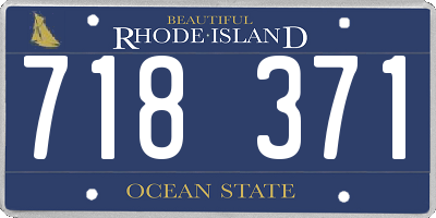 RI license plate 718371