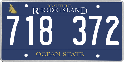 RI license plate 718372