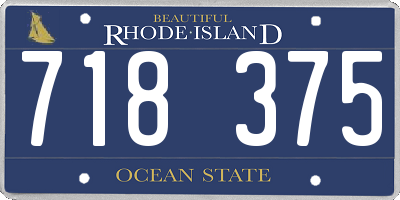 RI license plate 718375