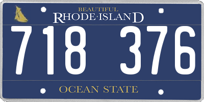RI license plate 718376