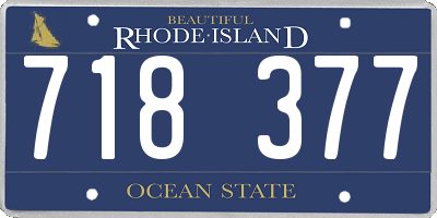 RI license plate 718377