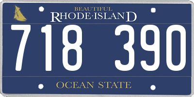 RI license plate 718390