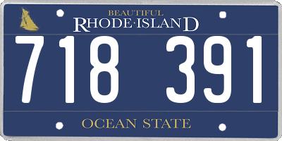 RI license plate 718391