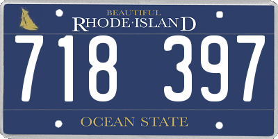 RI license plate 718397
