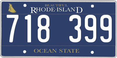 RI license plate 718399