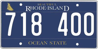 RI license plate 718400