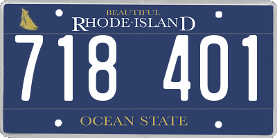 RI license plate 718401