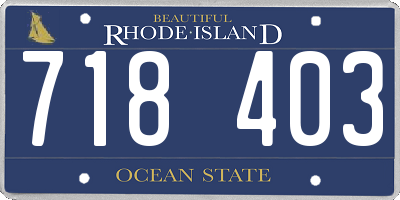 RI license plate 718403