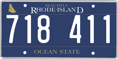 RI license plate 718411