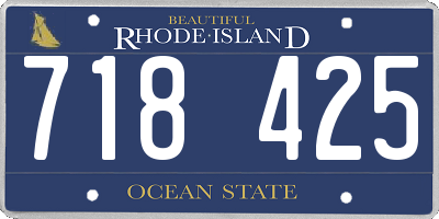 RI license plate 718425