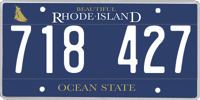RI license plate 718427
