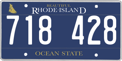 RI license plate 718428