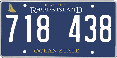 RI license plate 718438