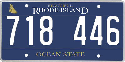 RI license plate 718446