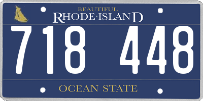 RI license plate 718448