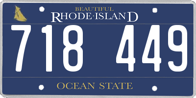 RI license plate 718449