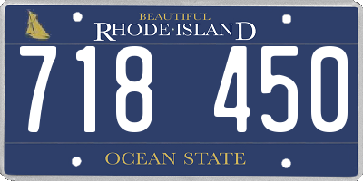 RI license plate 718450