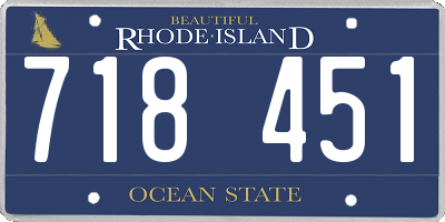 RI license plate 718451