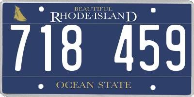 RI license plate 718459