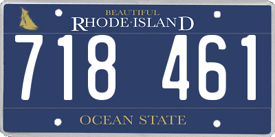 RI license plate 718461