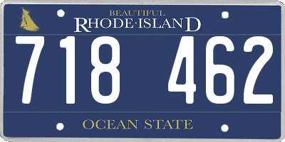RI license plate 718462