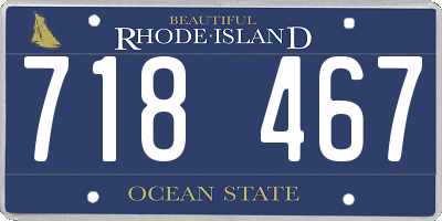 RI license plate 718467
