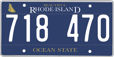 RI license plate 718470