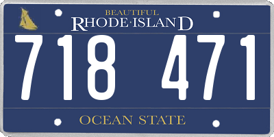 RI license plate 718471