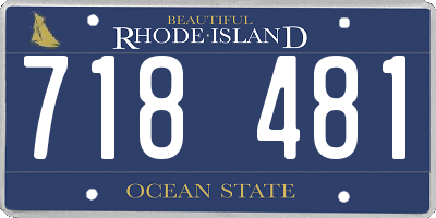 RI license plate 718481