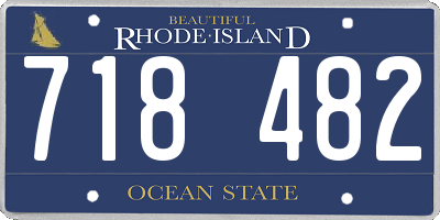 RI license plate 718482