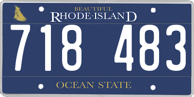 RI license plate 718483