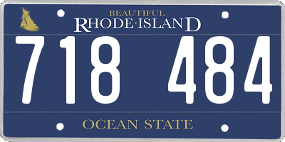 RI license plate 718484