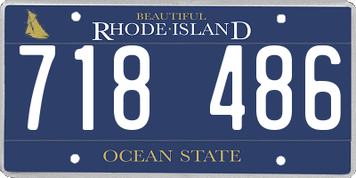 RI license plate 718486