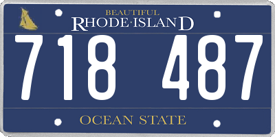 RI license plate 718487