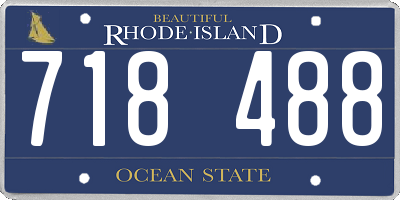 RI license plate 718488