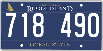 RI license plate 718490