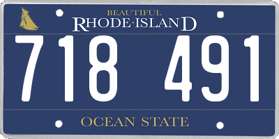 RI license plate 718491