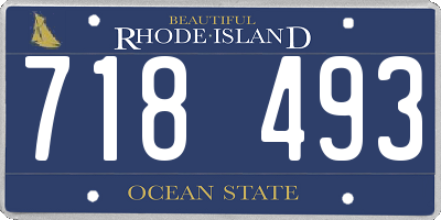 RI license plate 718493
