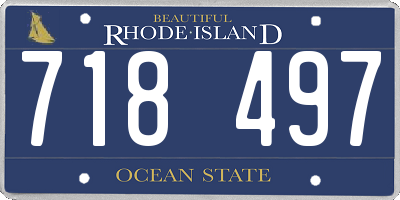 RI license plate 718497