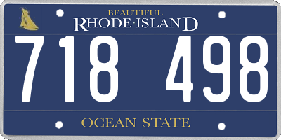 RI license plate 718498