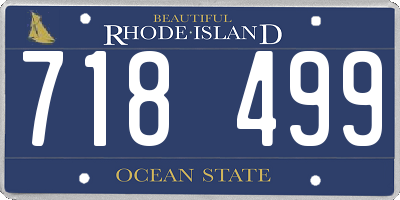 RI license plate 718499