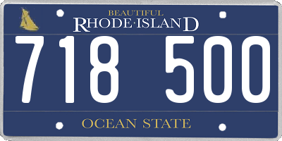 RI license plate 718500