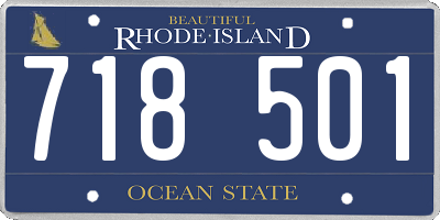 RI license plate 718501