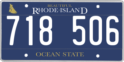 RI license plate 718506